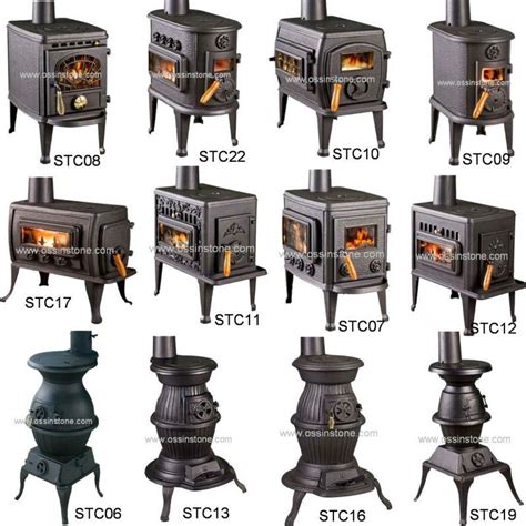 different styles of wood stoves